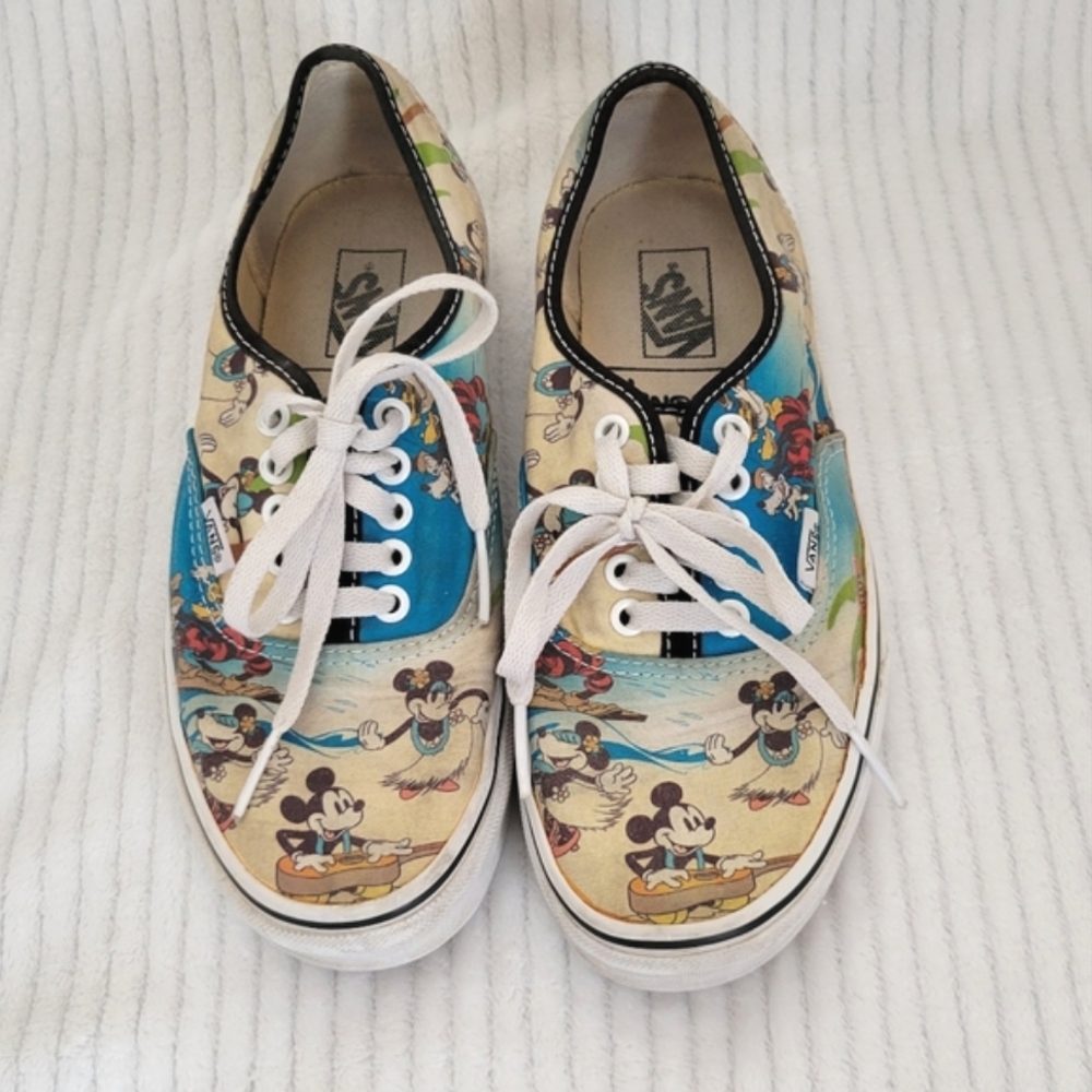 Vans x Disney Aloha Mickey Mouse Hawaii Sneakers Woman's 8.5 Men's 7